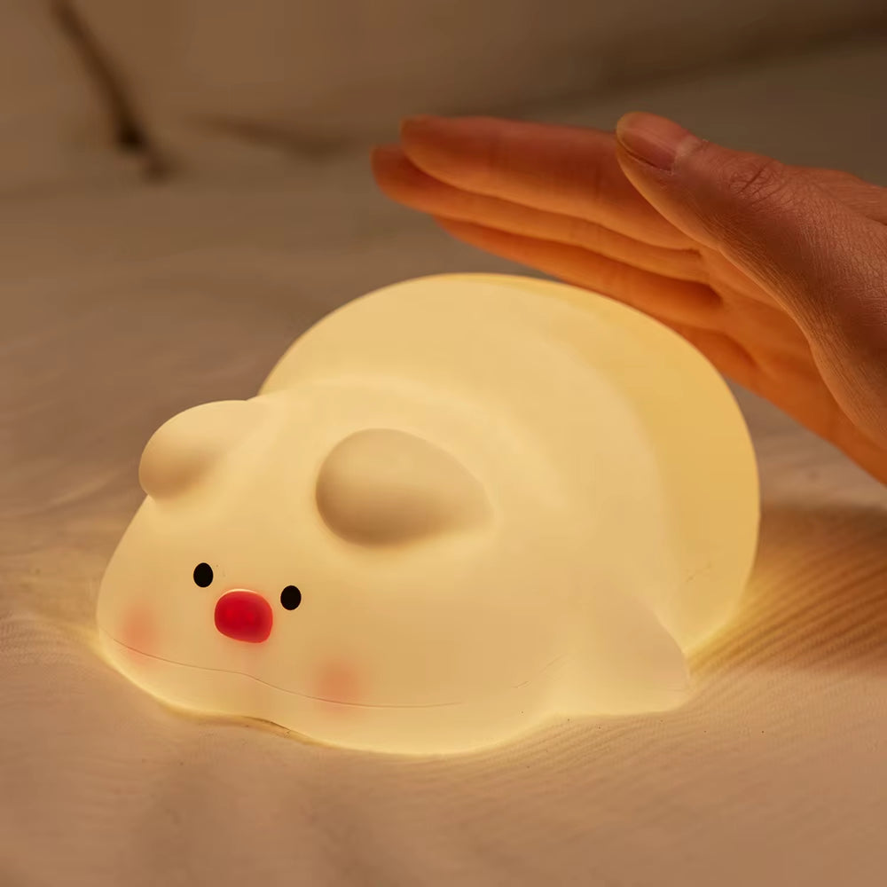 New Cute Pig Night Lamp Animal Silicone Baby Toy Piggies Room Lights Silicone Night Light Sleeping Relaxation Sleep Aid for Kids
