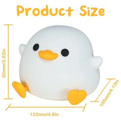 TAIKOO Duck Silicone Touch LED Night Lamp for Newborn Nursery Baby Safe LED Night Light with Soft Silicone